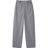 太平鸟女装品质通勤西装裤秋冬宽松显瘦TR西裤休闲裤子 灰色 M