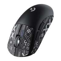 BUBM 必优美 gpw1罗技鼠标防滑贴狗屁王二代贴纸吸汗防滑防刮贴电竞游戏鼠标贴脚垫贴蜥蜴皮全包 GPW1全包黑色印花