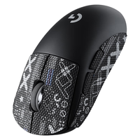 必优美BUBM gpw2罗技鼠标防滑贴狗屁王二/三代贴纸吸汗防滑防刮贴电竞游戏鼠标贴蜥蜴皮全包 GPW2/3代全包黑色印花 全包款+防滑吸汗❤黑色印花