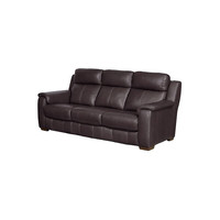 NITORI宜得利家居 家具 非电动皮沙发客厅高靠背三人位 波士顿-F 深棕色NB70天,假日85天