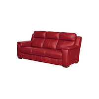 NITORI宜得利家居 家具 非电动皮沙发客厅高靠背三人位 波士顿-F 红色NB70天,假日85天