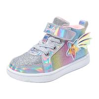 芭比童鞋儿童运动鞋2025秋冬公主加绒二棉小女孩鞋子女童板鞋 银色5220（高帮加绒） 27码