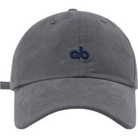 勋阳宇乐美式复古棒球帽百搭刺绣字母防晒帽软顶大头围鸭舌帽子显脸小 藏蓝色