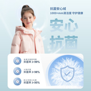 波司登儿童羽绒服冬装女童中长款彩虹独角兽时尚洋气亮面免洗大童 黑色8056