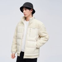 保暖服饰：波司登 男女同款 90%绒羊羔绒拼接短款立领羽绒服 B30135710