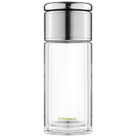 孔雀（Peacock）纯钛玻璃杯 大容量茶水分离杯便携高档PCB-B03(S) 经典款300ml
