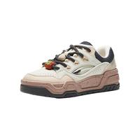 安踏（ANTA）关晓彤同款微糖面包鞋板鞋男女2023冬滑板鞋鞋 【女款】长青绿/象牙白/田径绿-6 36.5