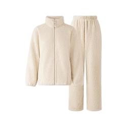 YOUKESHU 珊瑚绒睡衣女加绒加厚可外穿24秋冬家居服防静电睡衣女