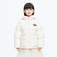 little MO&Co.两件套三穿蓄热 童装男童女童摇粒绒羽绒服外套马甲 米白色 140 140/64