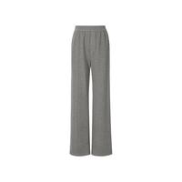 伊芙丽（eifini）蒋欣代言针织立体分割式时髦通勤休闲垂感显瘦直筒裤女秋冬 烟灰 XL 132-145斤