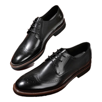 百丽/BELLE牛皮革男商务正装皮鞋B3217CM0 黑色2 42 