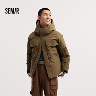 森马 地理系列羽绒服 90%绒子 焦糖棕 L