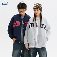 TIRED 美式潮流大码针织棒球服夹克