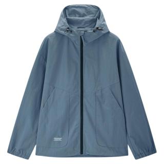 GIORDANO/佐丹奴 字母印花破骨大口袋连帽梭织男士夹克