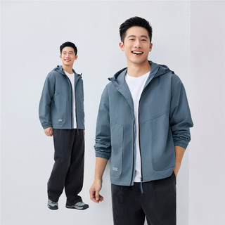 GIORDANO/佐丹奴 字母印花破骨大口袋连帽梭织男士夹克