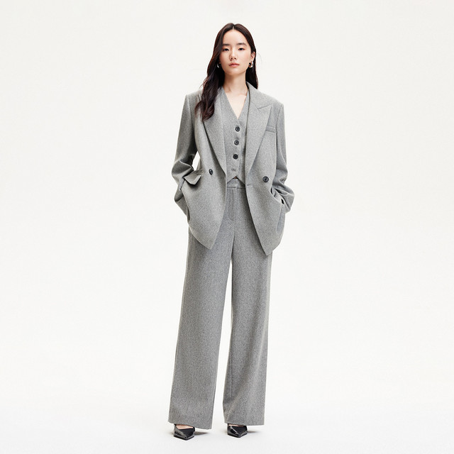 VERO MODA Couture Made套装2025夏季绵羊毛西装马甲休闲裤325108004