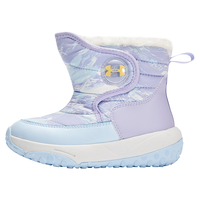 UNDER ARMOUR男女童保暖冬季棉鞋防撞耐磨保暖运动雪地靴2442507 紫/蓝 34码 淡紫/淡蓝