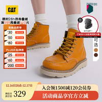 CAT 女士户外经典彩色牛皮高帮休闲马丁靴