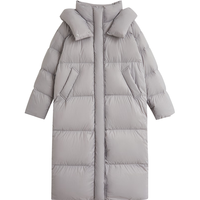 茵曼快热纱轻薄羽绒服2025冬女装高充绒鸭绒保暖外套 烟灰紫 S