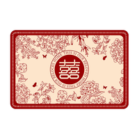 季象结婚入户门地垫科技绒浴室吸水防滑垫门口红色喜庆喜字婚房脚垫子 GZN-今夕双喜-方形 40x60 cm