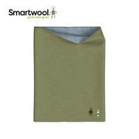 Smartwool100%美利奴羊毛脖套户外骑行面罩双面佩戴保暖围脖7071 均码 冬季苔藓绿灰蓝