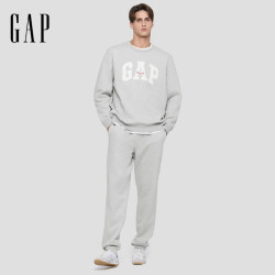 Gap 【美式休闲】抓绒松紧腰针织束脚裤运动裤 500382