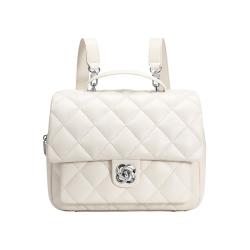 欧时纳 华夫双肩包2024设计感山茶花精致通勤大容量小香风旅游背包