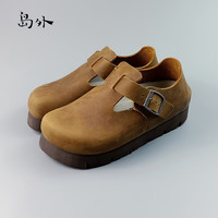 岛外 休闲复古文艺软木单鞋2308