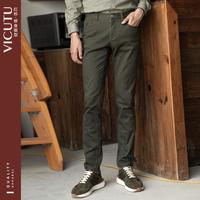 威可多 男士牛仔裤舒弹长绒棉裤子时尚休闲百搭修身长裤