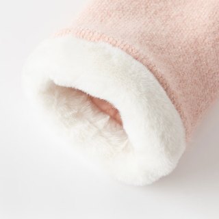 戴维贝拉（DAVE＆BELLA）童装儿童新中式棉服冬季新年宝宝棉衣雪貂绒小童外套女童衣服 灰粉色【现货】 1