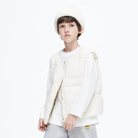 little MO&Co.两件套可三穿 童装男女童轻薄羽绒马甲连帽长袖外套 浅卡其色 120 120/56