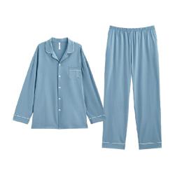海澜之家 男士家居服秋冬季纯棉翻领薄款抗菌可外穿男生全棉睡衣