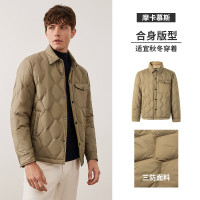 保暖服饰：navigare 意大利小帆船 【轻暖保温层】90%绒三防轻薄衬衫式羽绒服