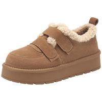 热风加绒雪地靴女2025年冬季百搭绒绒靴复古休闲棉鞋女靴子