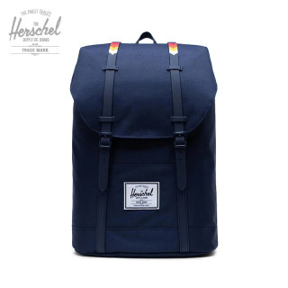 Herschel Supply Retreat 双肩包 19L 深蓝/彩虹橡胶带