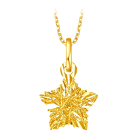 周大福 EOF1392 爆闪星星糖足金吊坠 1.4g