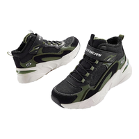 Skechers斯凯奇儿童秋冬休闲男女童二棉鞋轻质加绒保暖靴405222L/302583L 男童/黑色/绿色/BKGR 38