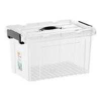 禧天龙 透明塑料衣物收纳箱  中号 带提手
