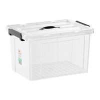 禧天龙透明塑料衣物收纳箱玩具整理箱加厚可移动环保PP搬家箱抗压 特大号【50.7*38.6*31.8cm】 带提手