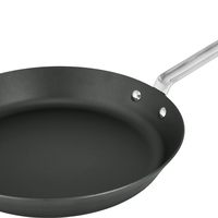 SCANPAN 黑色铁煎锅 30 厘米优质碳钢耐高温多功能平底锅 带符合人体工程学的手柄烤箱