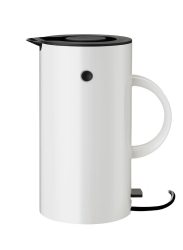 stelton 电水壶 EM77 – 电炉,烧水壶,茶壶 – 快速煮沸,低能耗,可拆卸钙盐过滤器,安全开关 – 1.5升,白色,欧标插头