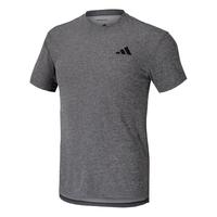 adidas 阿迪达斯 短袖男上衣2024春夏季运动服透气跑步T恤 灰色GR7102偏小 S