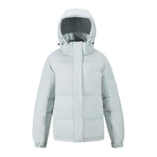 雅鹿蓄热短款羽绒服女冬季2024年小个子拆卸连帽纯色保暖外套
