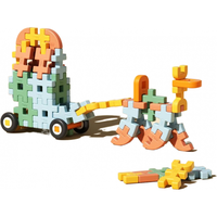 卓狮儿童软插积木大颗粒拼装益智早教动脑智力玩具3到6岁男女孩 创想软插积木【收纳桶-77PCS】+创作册