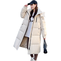 鸭鸭(YAYA)羽绒服女士2025冬新品中长款时尚百搭连帽保暖90鸭绒厚外套A 咖色 XL (170)