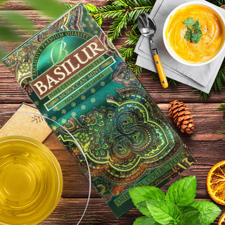宝锡兰（BASILUR）摩洛哥薄荷绿茶茶叶 茶包 北非国民茶 BBC全球食品 茶叶袋装100g