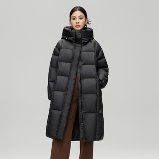 雪中飞2025冬女装长羽绒服连帽韩版廓形高充绒泡芙蓬松保暖F