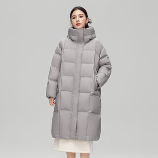 雪中飞2025冬女装长羽绒服连帽韩版廓形高充绒泡芙蓬松保暖F