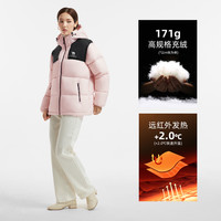 骆驼 女装短款羽绒服冬季保暖加厚连帽面包服羽绒外套女