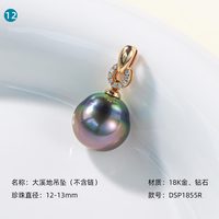 AKOYA【限时合集1】海水珍珠项链耳钉吊坠合集孤品清仓不退换 12#大溪地炫彩螺纹吊坠（不含链）